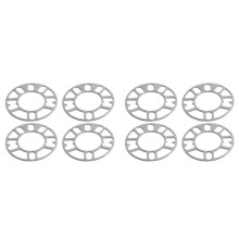 8Pcs Aluminum Wheel Spacers Shims Plate Auto Wheel Spacers 3mm Stud for 4X100 4X114.3 5X100 5X108 5X114.3 5X120