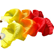 Silky Belly Dance Fan Dance Rayon Veils Dancing Long Folding Fans 1pc Left Hand1pc Right Hand Fs56 180x90cm Real Silk