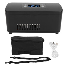 Refrigerador portátil para medicamentos com alarme de bateria fraca, tela LCD de alta definição para monitoramento em tempo real e armazenamento