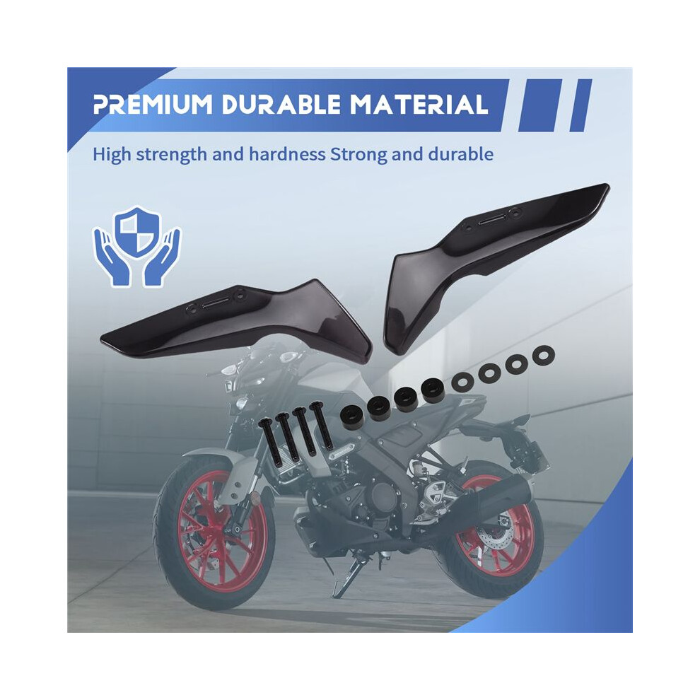 Motorcycle Windshield Side Wind Deflector Spoiler Fly Screen For Mt-125 Mt-15 Mt125 Mt15 2020-2023 Smoke Grey 6032905398504