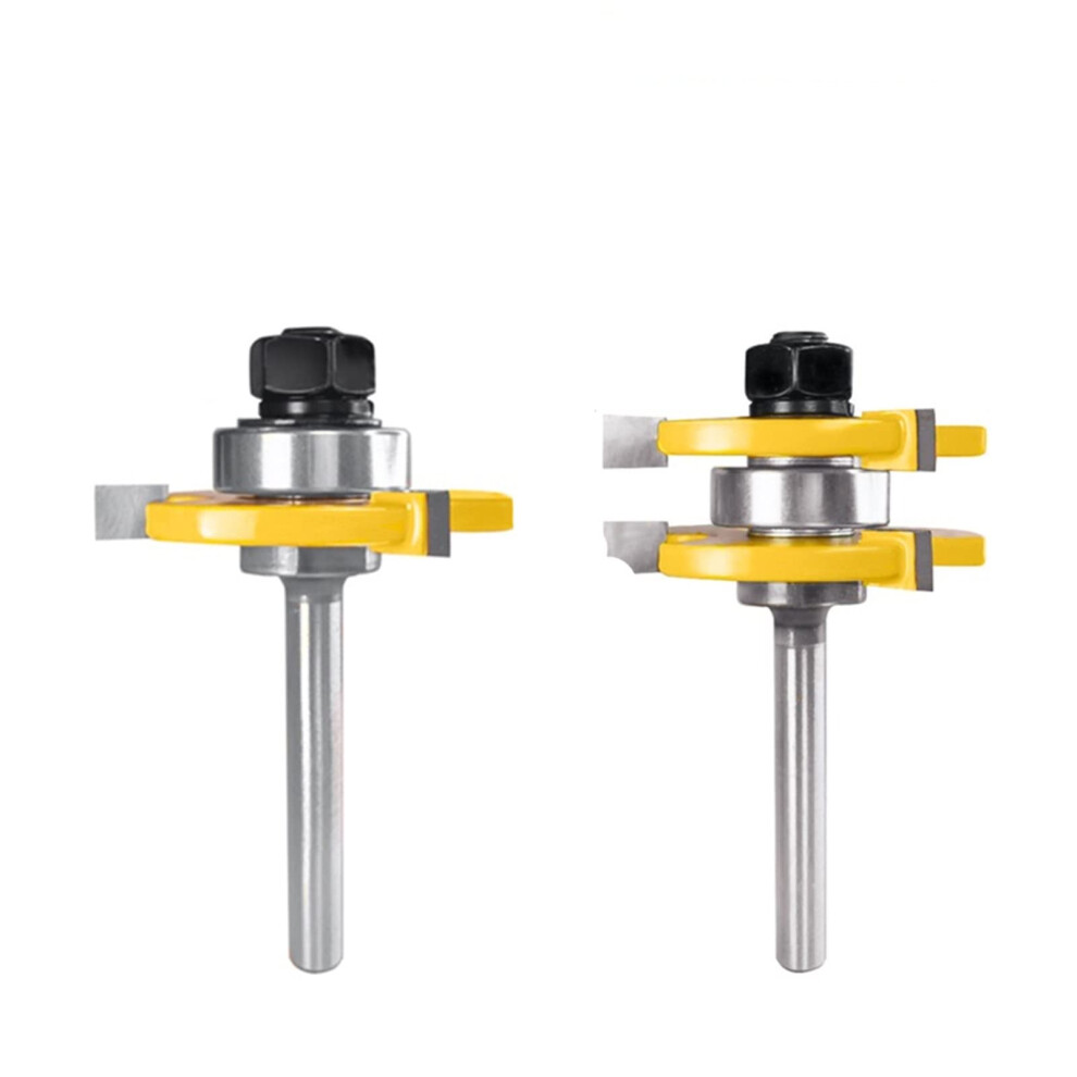 Milling Cutter For Wood Tongue Groove Joint 6.35Mm Tonguegroove Router Bit For Woodworking 9382693836618