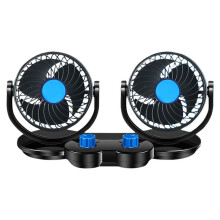12V Car Fan Double Double Fan Portable Auto Cooling Fan Cooling Wind Electric Fan Car Fan for 12V Car