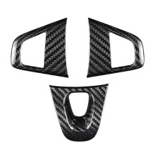 Real Dry Carbon Fiber Car Steering Wheel Trim for Fluence Megane 3 Scenic 2009-2015