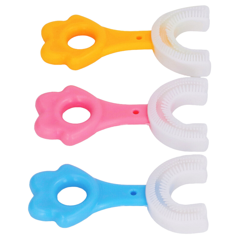 Kids U Shape Toothbrush 3pcs | 360 Teeth Cleaning for Ages 7-12