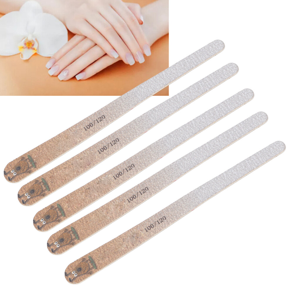 Pro Nail Files 20pcs 100/120 Grit Washable Double Sided Manicure Tools Yellow