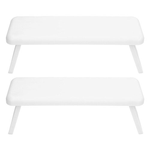2 pezzi Bracciolo per manicure bianco 30x10,5x9,5 cm Altezza < 8 cm 2