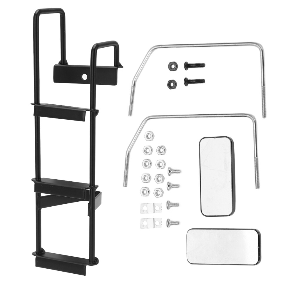 Rear Tailgate Hatch Ladder For Toyota 4Runner, High Quality Roof Tailgate Step With Non Scratch Mounting Points Easy Access To Roof Rack No Drilling R 9463374692423