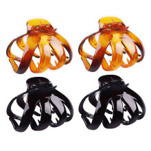 Octopus Jaw hårklemmer, klohårklemmer til kvinder og piger med stærkt hold, moderigtigt og specielt design, 4-pak (stor størrelse)