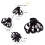 Presilhas de cabelo sofisticadas, conjunto com 4 unidades. Presilha multiuso em formato de polvo, ideal para mulheres, com forte poder de fixação e 5