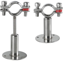 Pipe Clamp Bracket for Adjustable Pipe Bracket, Stainless Steel Pipe Bracket with Wall Mount Ceiling Mount Functionality for Pipe Support and Rod