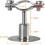 Stainless Steel Pipe Bracket for Pipe Support, Adjustable Pipe Bracket Ceiling Mount Wall Mount Design for Pipe Clamp and Rod Fixing, Durable 3