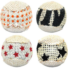 (As show, One size) 4pcs 5CM Cat Toy Kitten Cat Scratching Ball Play Scratch Toy