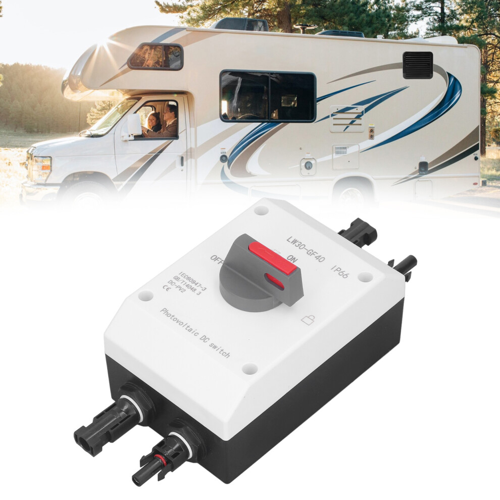 Solar Dc Isolator Switch 1200V Waterproof 32A 4P 2 In 1 For Rv Ip66 Insulated 9371373281701