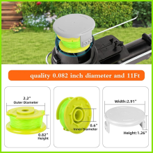 Ersatz-Weed Wacker String für Ryobi One Plus AC80RL3 Trimmer-Linie für Ryobi Weed Wacker Trimmer