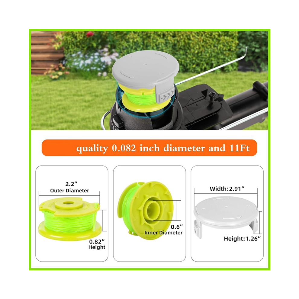 Replacement Weed Wacker String For Ryobi One Plus Ac80rl3 Trimmer Line For Ryobi Weed Wacker Trimmers 6935161487725