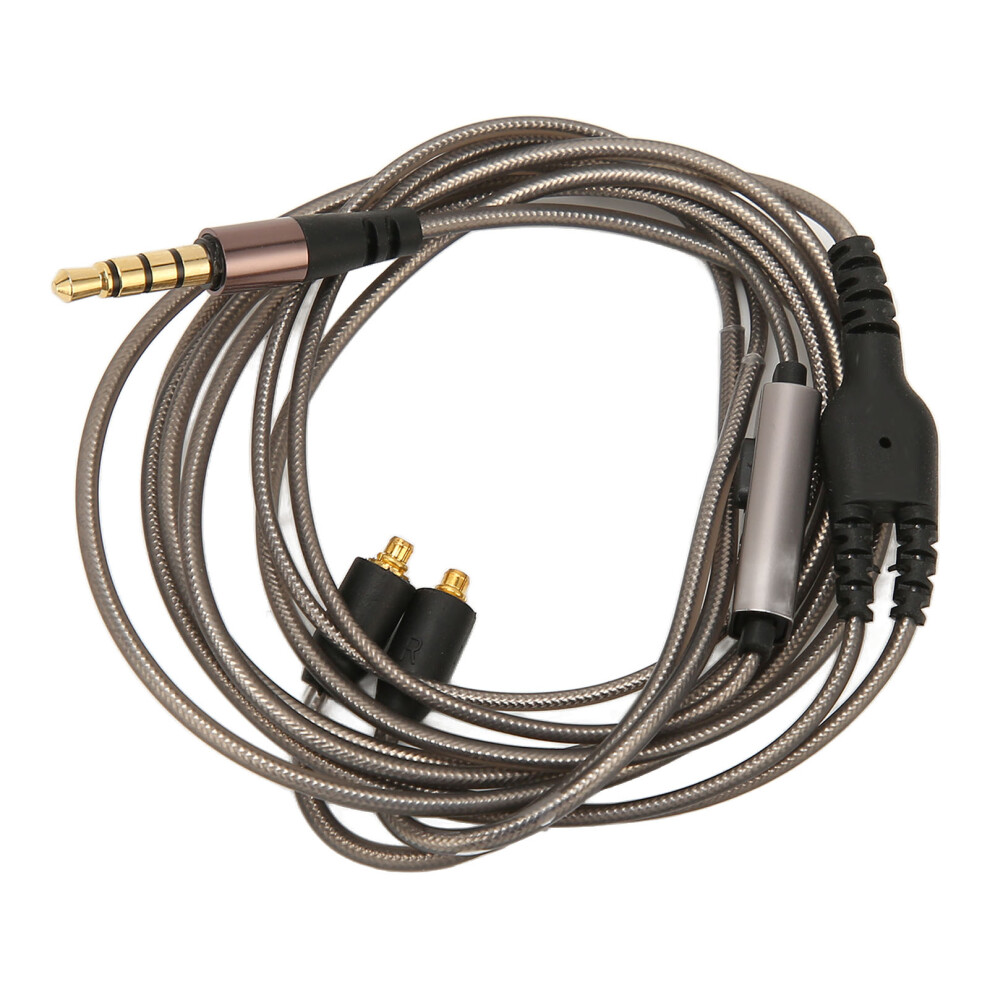 Flexible 3.5Mm Earphone Cable With Mic Copper Wire Plated Jack Gold 8761373740857