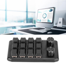 Mini 12-Key Custom Programmable Mechanical Keypad with Knobs for PC Gaming