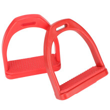 Horse Riding Stirrups Rubber Pad Slip-Resistant Engineering Plastic Red S