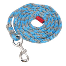 Gedehnte 3 Meter Nylon-Hunde- und Viehleine mit Messinghaken – Blau-Grau