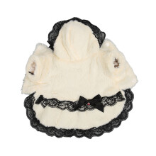 Weiches Plüsch-Hunde-Winterkleid für Mittel- und Kleine Rassen Beige S