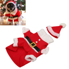 Süßes Hund-Weihnachtskostüm mit Hut – Warme Baumwolle & Polyester, Größen S & M