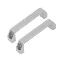Modern Silver Aluminum Door Handles 180mm Spacing 2 Pack High Strength Pull
