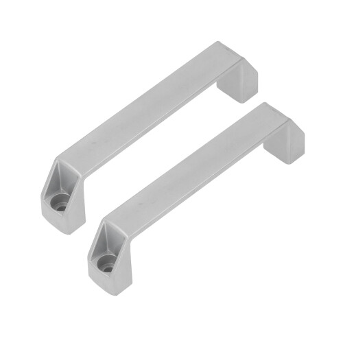 Modern Silver Aluminum Door Handles 180mm Spacing 2 Pack High Strength Pull