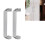 Modern Silver Aluminum Door Handles 180mm Spacing 2 Pack High Strength Pull 4
