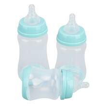 Green 3Pcs Newborn Feeding Bottles Set 180/240/300ml BPA Free