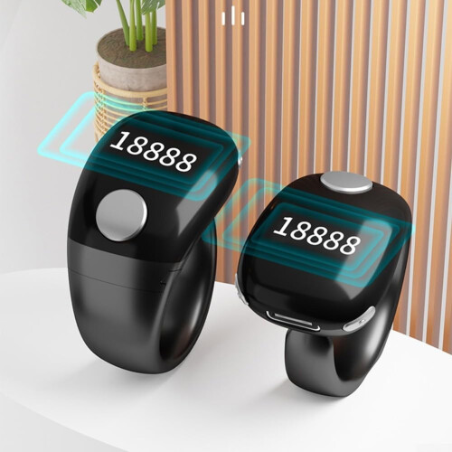 Electronic Smart Counting Ring with Bright Display Self Locking for Peace of Mind (Green) 1