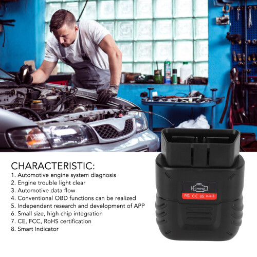 V019 OBD2-Lesegerät, 12 V, Bluetooth 4.0, ELM327 2