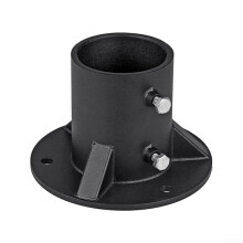 Fence Post Base Black 78MM WeatherResistant Steel Flange Mount Bracket for Fence Lamp Mailbox