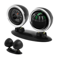 Adjustable Car Compass, Clear Scale, Guidance Ball with Temperature Tester