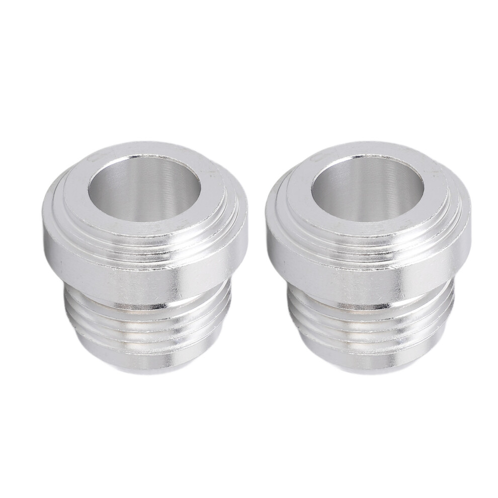 2Pcs An12 Billet Fuel Line Fitting Adapter Weld-On Bung Alloy 12An 5091373290063