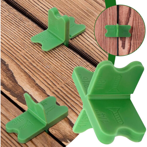 Adjustable Deck Board Spacers Tool with Four Thickness Options for Outdoor Composite Decking 1
