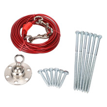 Large Dog Stake with 10m Cable Screw Fixing for Secure Outdoor Use