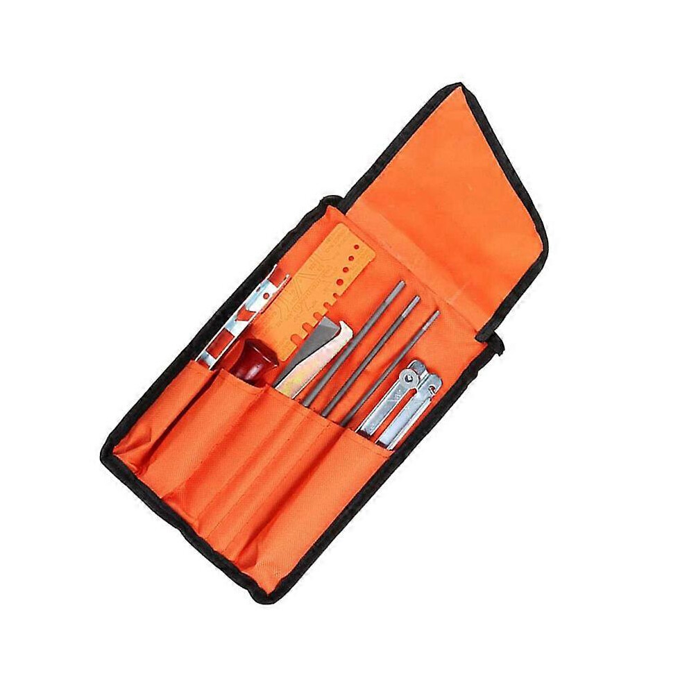 Universal Chainsaw Field Sharpening Kit, Chainsaw Chain Sharpener Round Files, Flat File, Handle, For Chainsaw Maintenance 8049086927988