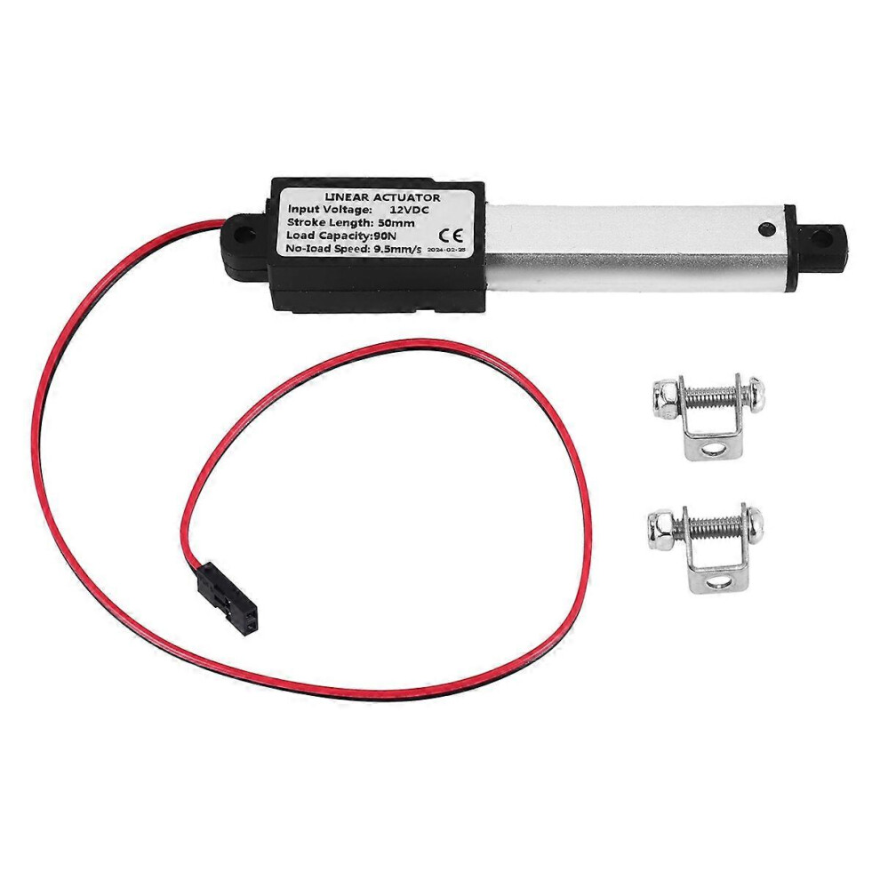 Micro-Linear Actuator, 2 Inch Stroke, 90N/20.3Lb, Speed 9.5Mm/S Electric Waterproof Actuator Motor For Various Applications 8085692120634