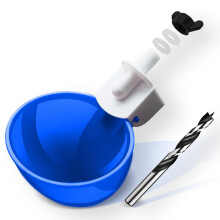Automatic Chicken Waterer 8 Pack Blue Cups For Poultry, Deep Cup, Double Rubber Ring, No Leakage, Mounting Hole Opener