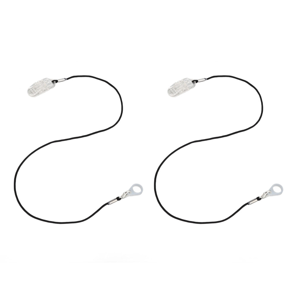 2pcs Hearing Amplifier Clip Holder Lanyard for BTE Hearing Aids, Durable Nylon & Silicone