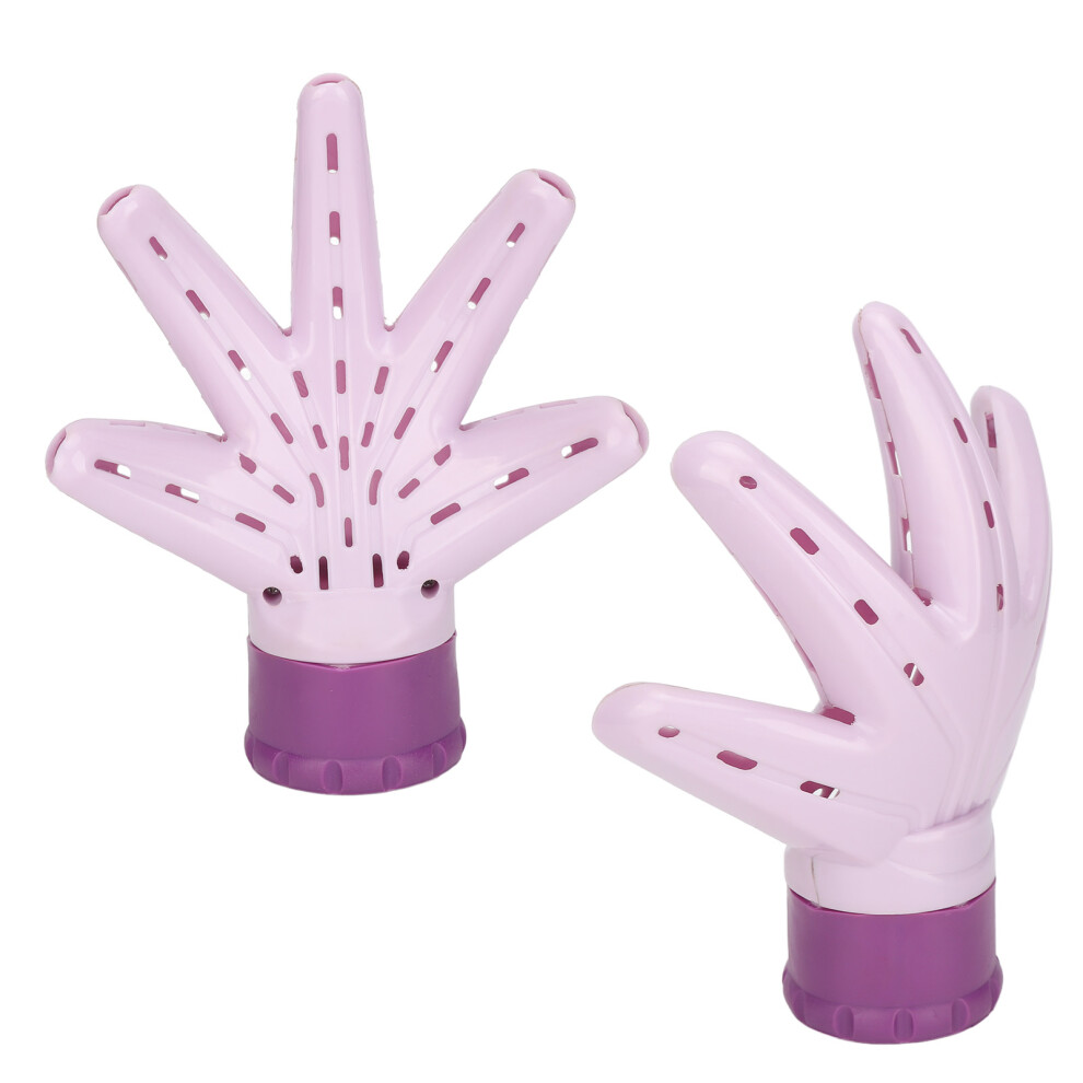 Unisex Purple Palm Shaped Hair Dryer Diffuser For Curly & Wavy Hair