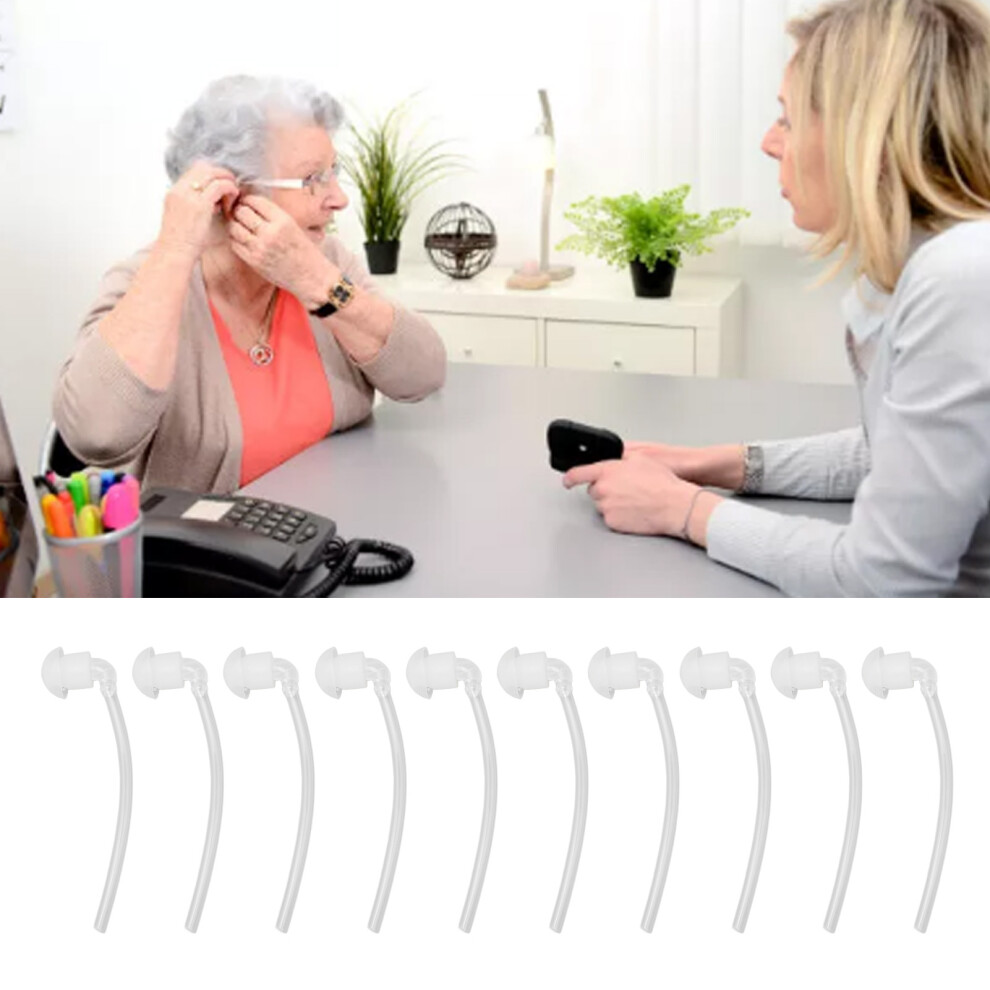 BTE Hearing Amplifier Sound Tube Connector Set Silicone Ear Tips L