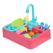 Pretend Play Toy Sink, Working Water Table for Toddlers Ages 13, 13.78x11.02x9.84 inches