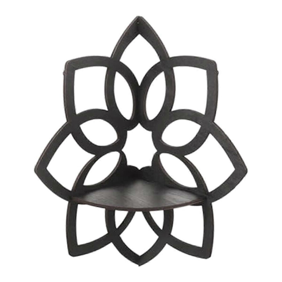 Lotus Corner Shelves, Wooden Flowers Wall Corner Shelves, Floating Shelves, Crystal Display Shelf, Boho Style 8327410260940