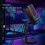 USB condenser microphone for gaming, computer recording microphone with RGB lighting for desktop use 4