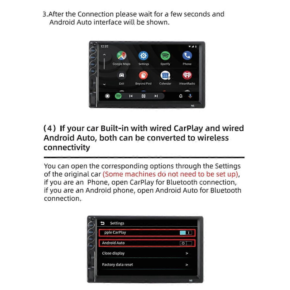 Wireless Carplay Adapter - Convert Wired To Wireless Carplay Dongle, Plug & Play For Ios And Android 8756076576131