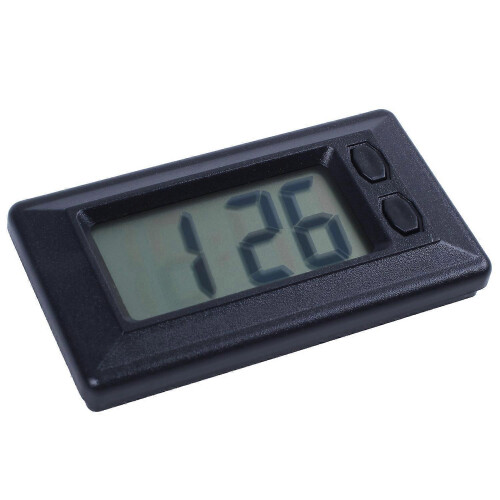 Ultra-thin car dashboard clock with LCD digital display and calendar for optimal use 1