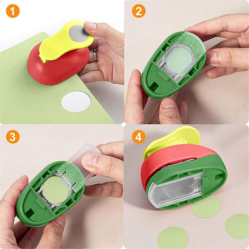 Paper Crafts Circle Punches Set - 6 Sizes, Including 3-Inch, Random Colors 2