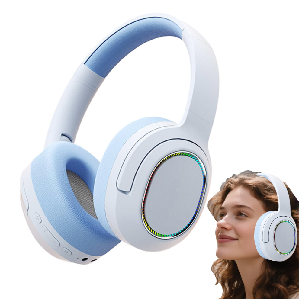 Wireless Headsets Foldable Ergonomic Fit Design Stable Wireless Connection 6.69X5.51x3.15 Computer Headset Blue 9347817165043