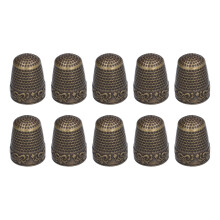 Quilting Thimble With Fingertip Protection Hand Sewing Metal Finger Protector Durable Safety Thimble Vintage Adjustable Thimble For Needlecrafts